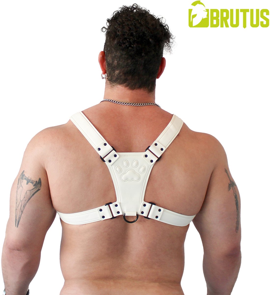 BRUTUS Vegan Puppy Harness White-White L/XL