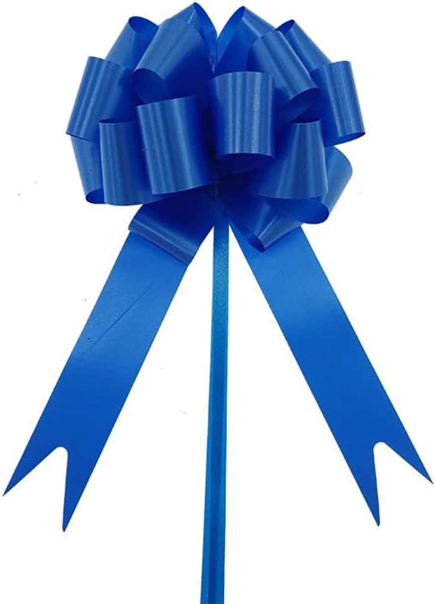 Geschenkstrik, grote pull-vellen cadeaulinten, paascadeaupapier, cadeauzakjes, doos, verpakking, bruiloft, bloemisten, paasmand, 12 cm, donkerblauw, 30 stuks