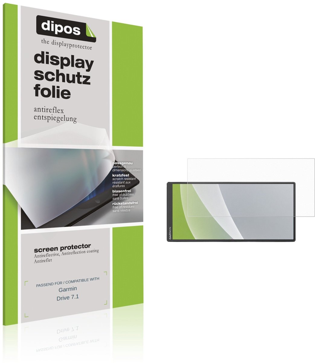dipos – 2x Matte Beschermfolie geschikt voor Garmin Drive 7.1 | Krasbestendige & antireflecterende Screenprotector Ultra-Thin
