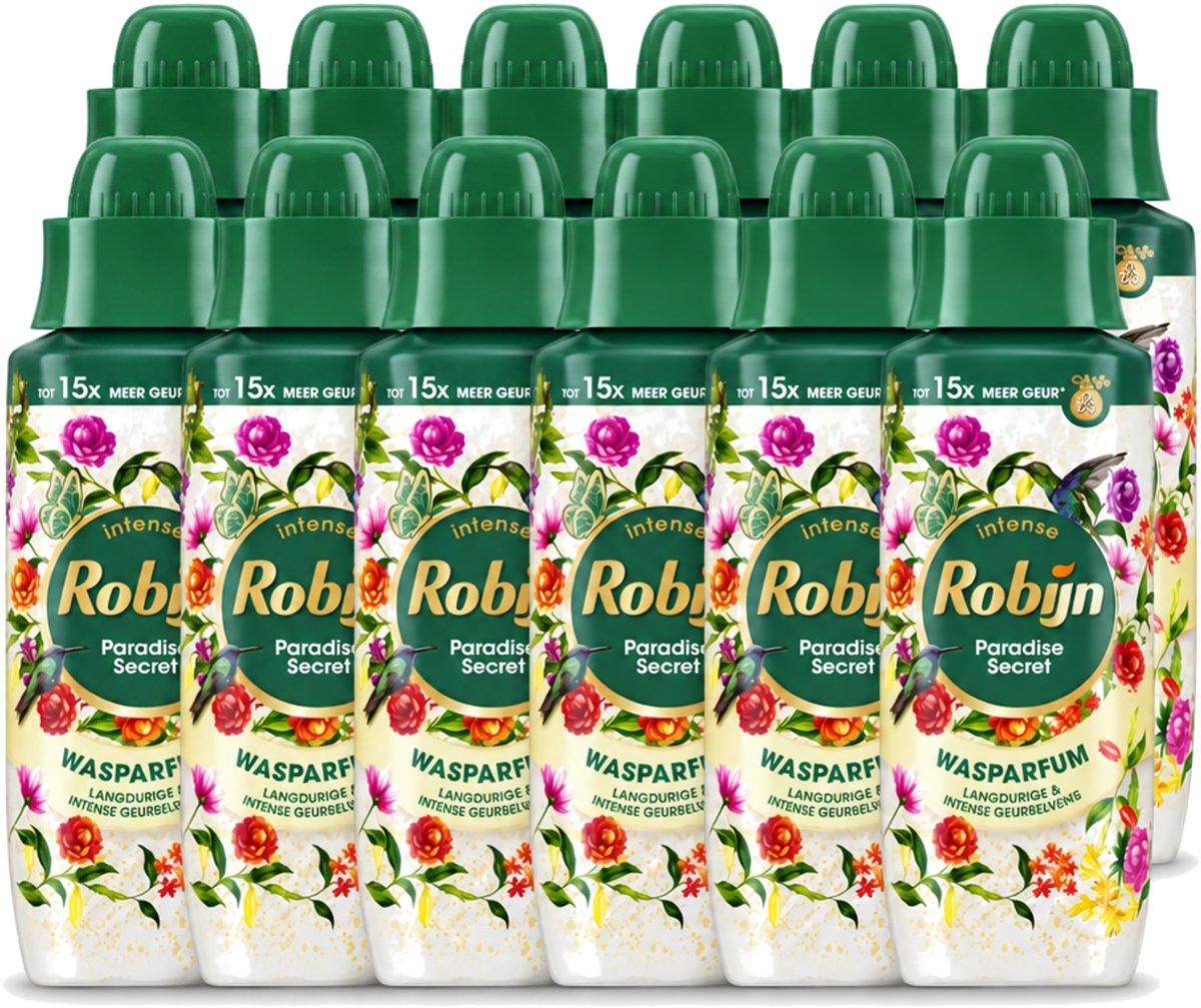 12 x Robijn – Wasparfum – Paradise Secret – 342 ml - Voordeelverpakking - 12 stuks