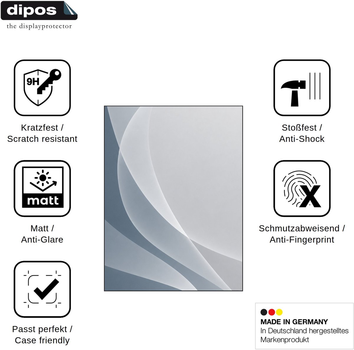 dipos – 2x Matte Pantserfolie geschikt voor Sharp UP-3500 12.1 | 9H Screenprotector