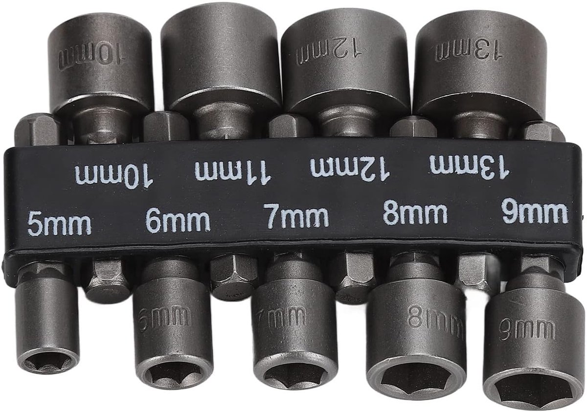 Dopbit, slijtvaste 1/4 inch doppenset Chroom-vanadiumstaal Standaardmaten Hoge hardheid voor elektrische boormachine - ShopVlot