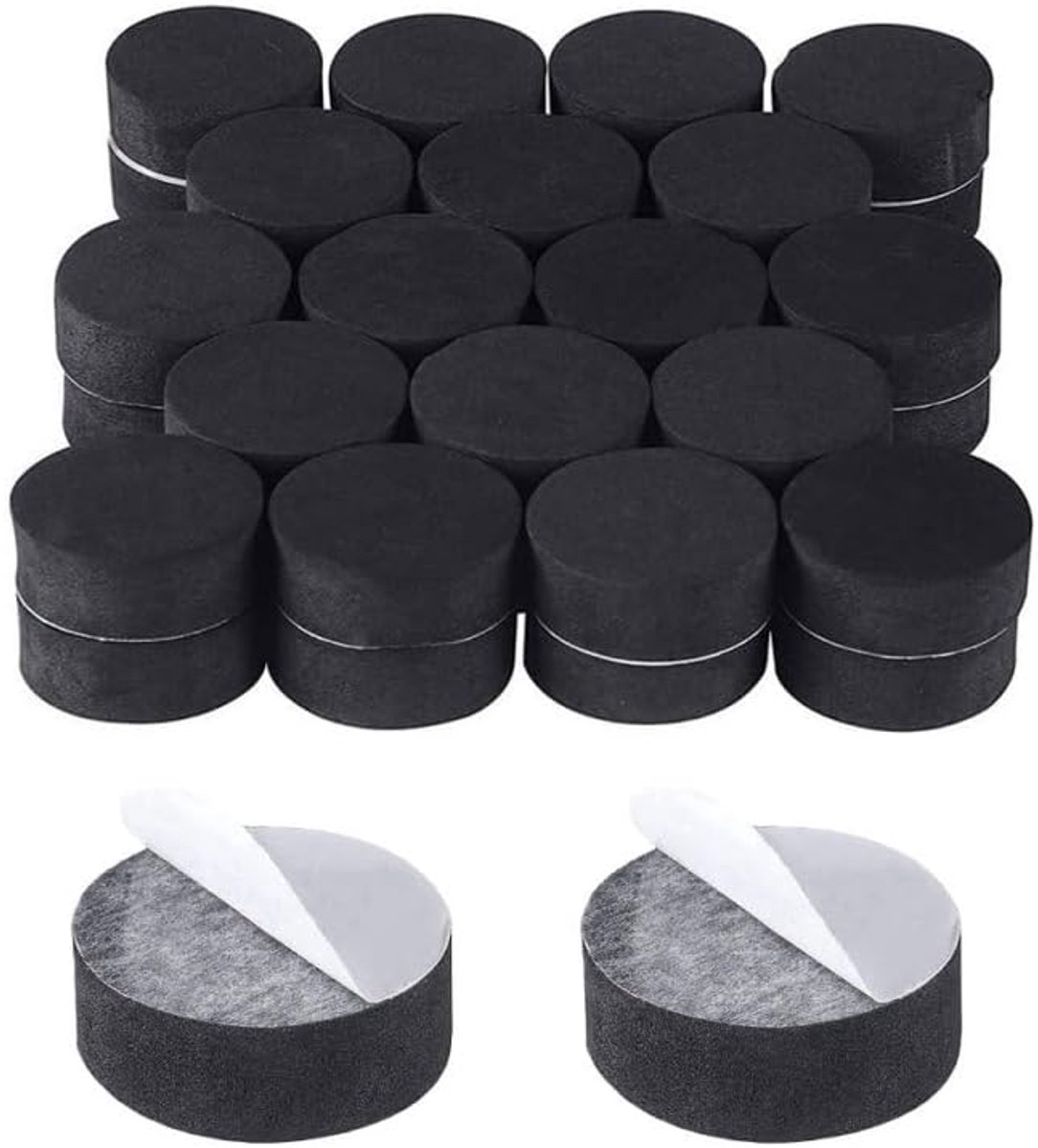 Jojofuny Onzichtbare bloempotvoetjes van EVA, 48 stuks, zelfklevende antislip bloempotpads voor stabiele grip en bescherming van middelgrote tot grote plantenbakken, binnen en buiten