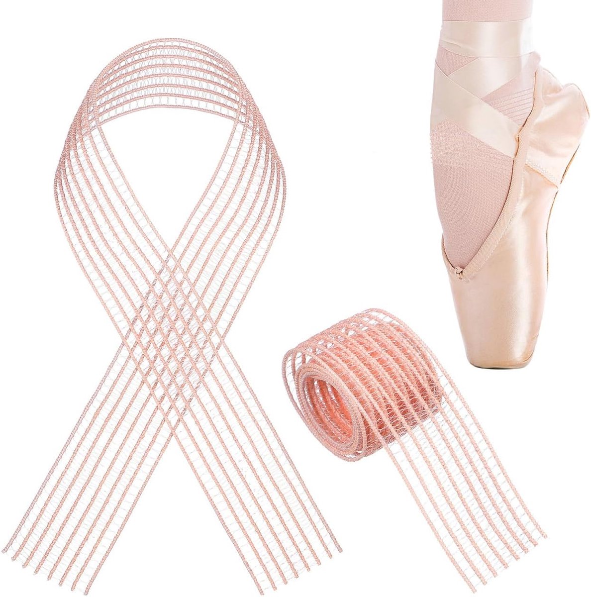 2 stuks balletelastiek voor topschoenen, dansaccessoires, roze