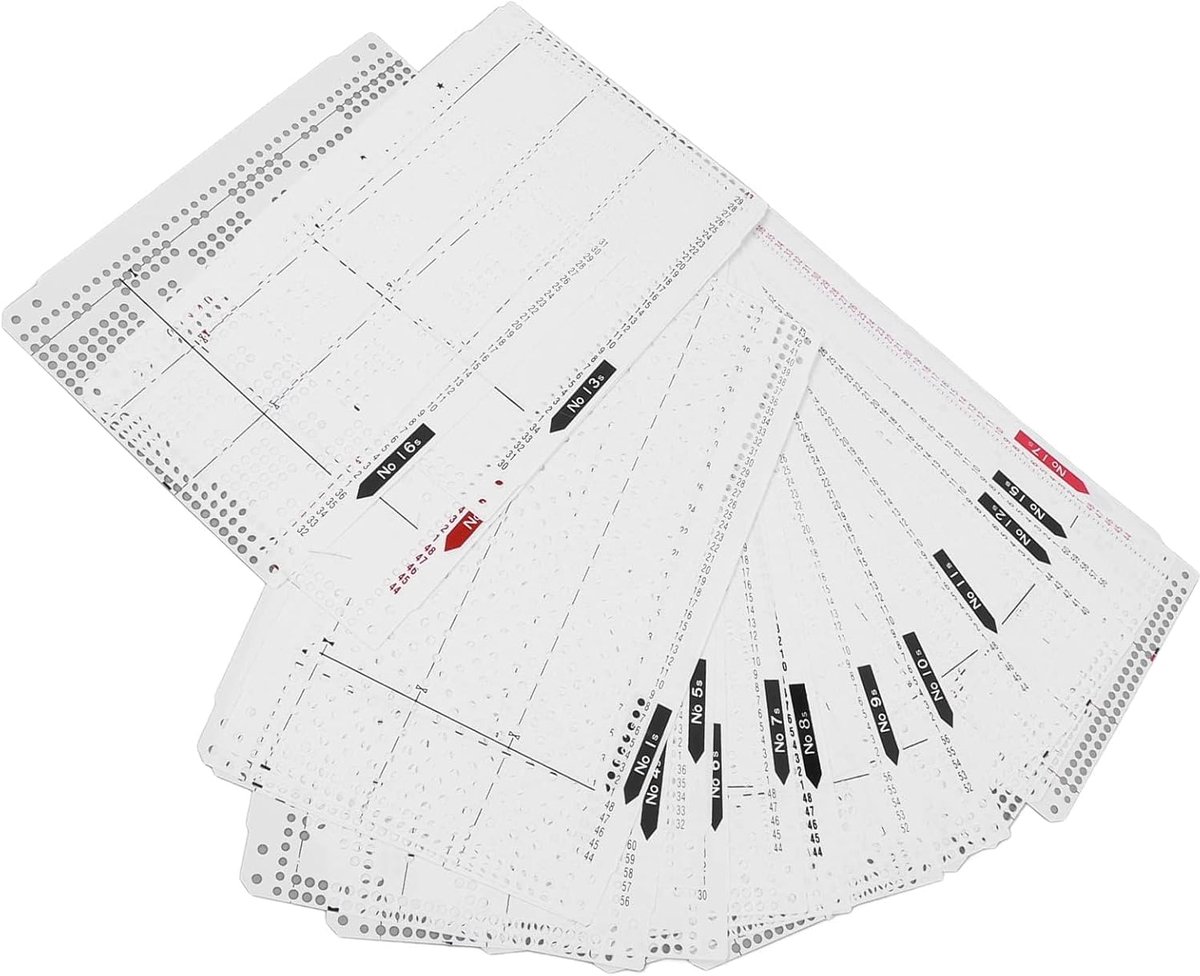 20 stuks breimachine-gatenkaarten nr. 1-20 gatenkaarten plastic bloemenpatroon gatenkaarten breimachine accessoires voor KH860 KH868 KH891 KH892 KH893