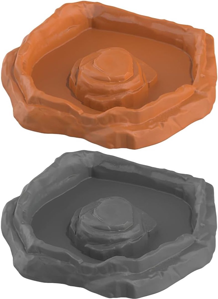 2 Lichtbruine,Limoengroene Accessoires Drinkbak voor Reptielen,Glazen Fles Drinkbak,Voerbak,Glazen Fles Accessoires