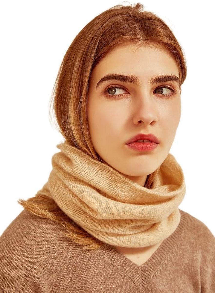Colsjaal voor dames, effen, gebreide kasjmier sjaal, warme colsjaal