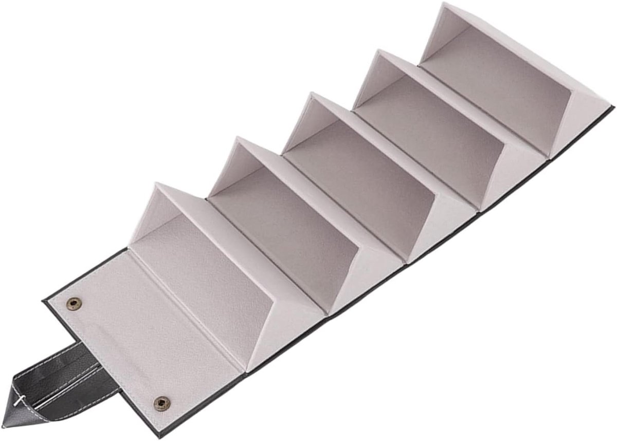 Organizer Case Zonnebril Organizer Case, Reisbrillenkoker Meerdere Zonnebrilhouders Brillen Opbergdoos PU Lederen Brillenkoker Reisbrillenkoker (Zwart)