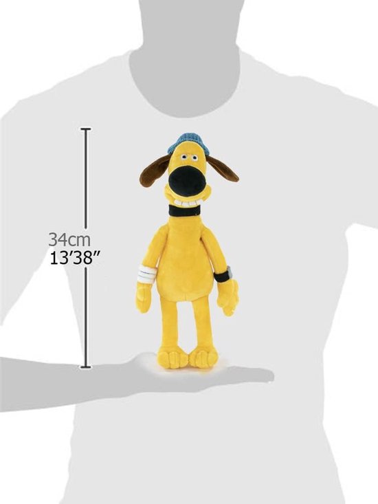 Pluchen knuffel van de figuren van Shaun het schaap, Shaun, Bitzer, Timmy, 34 cm, Superzachte Kwaliteit (Bitzer) — afbeelding 2