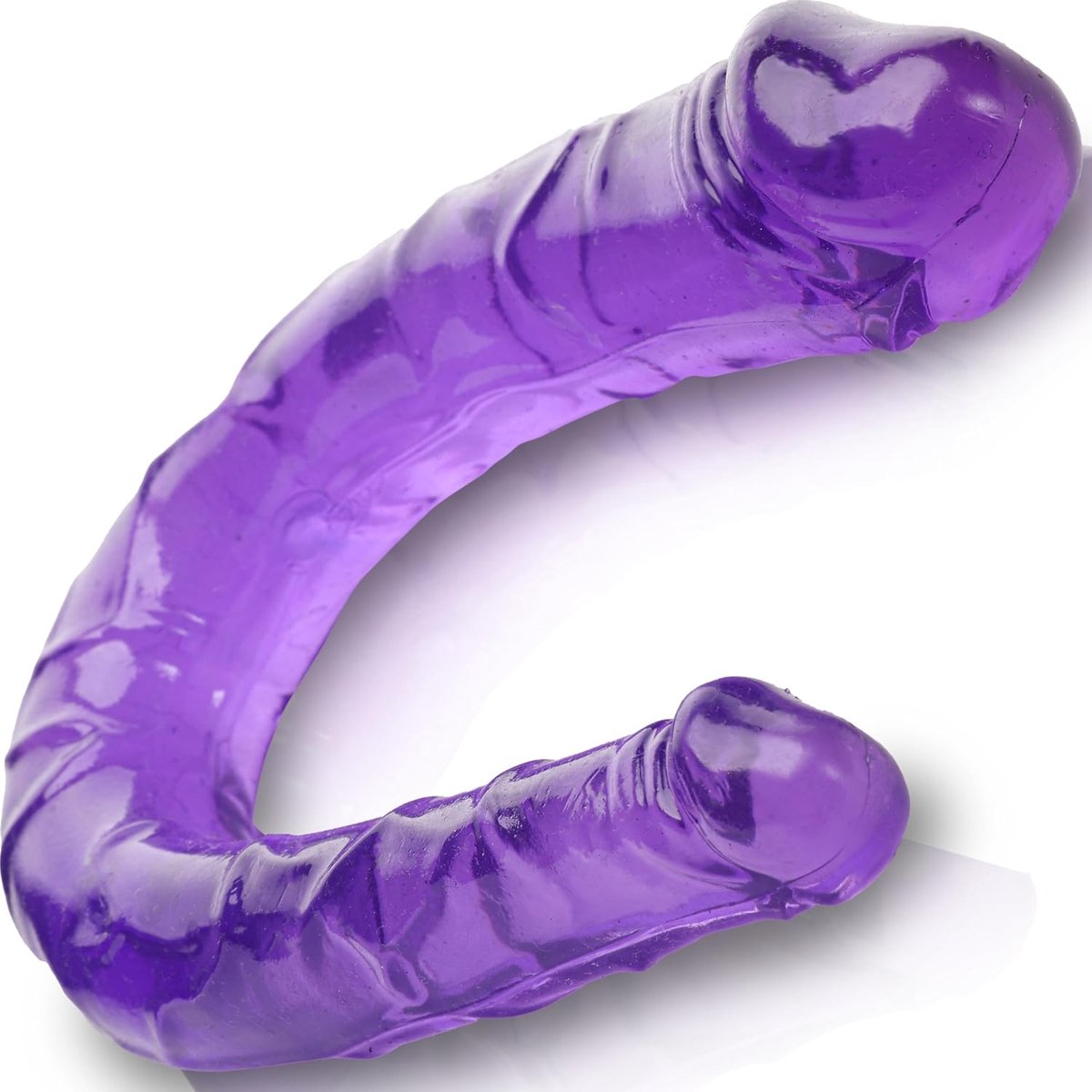 Doppeldildo Voor Vrouwen 30cm Realistische Dubbele Dildo Violett Flexibel TPE G-Punt Stimulatie 100% Waterdicht Dildo Anale Penetratie Zacht Seksspeeltje Mannen & Vrouwen FOPS D28