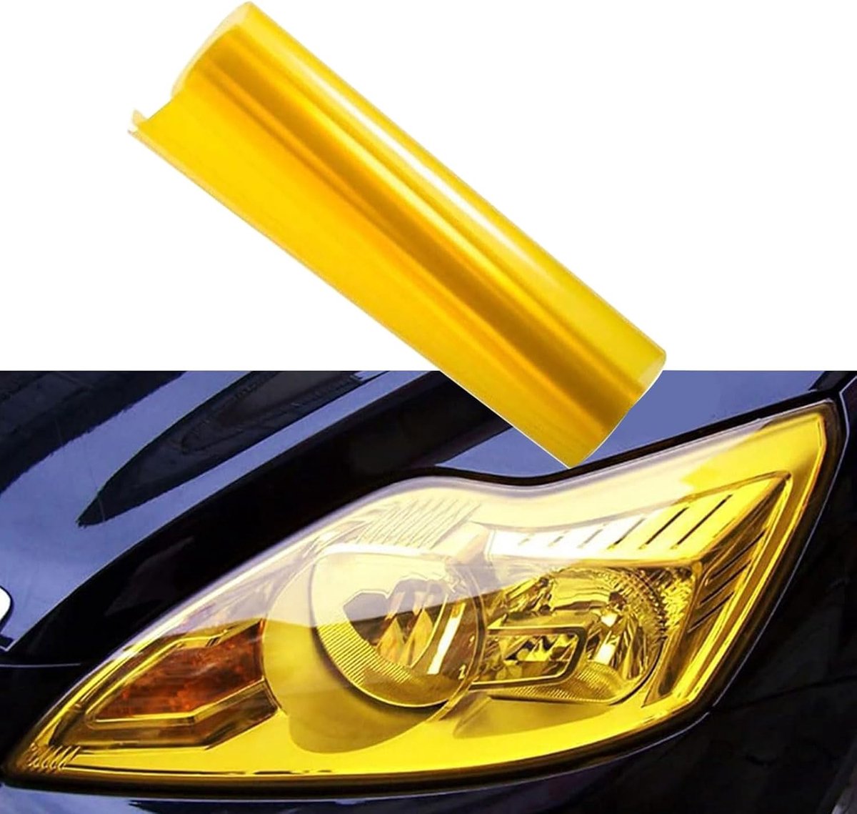 Autokoplampfolie, pvc, bescherming voor koplampen, achterlicht, mistlampen, 30 x 200 cm, krasbestendig, uv-bescherming, waterdicht