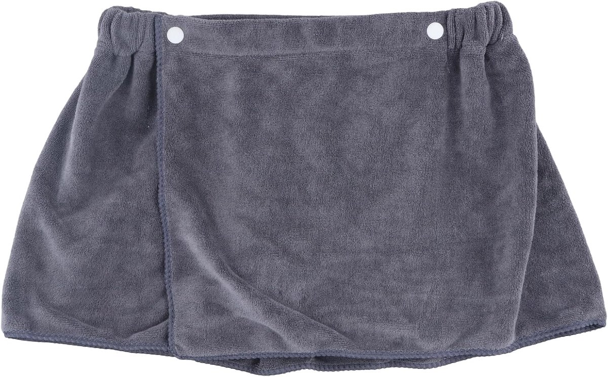 Saunakilt voor heren, sneldrogende microvezel wikkelhanddoek, saunakilt voor heren, verstelbaar, saunahanddoek met drukknopen, 30 x 140 cm