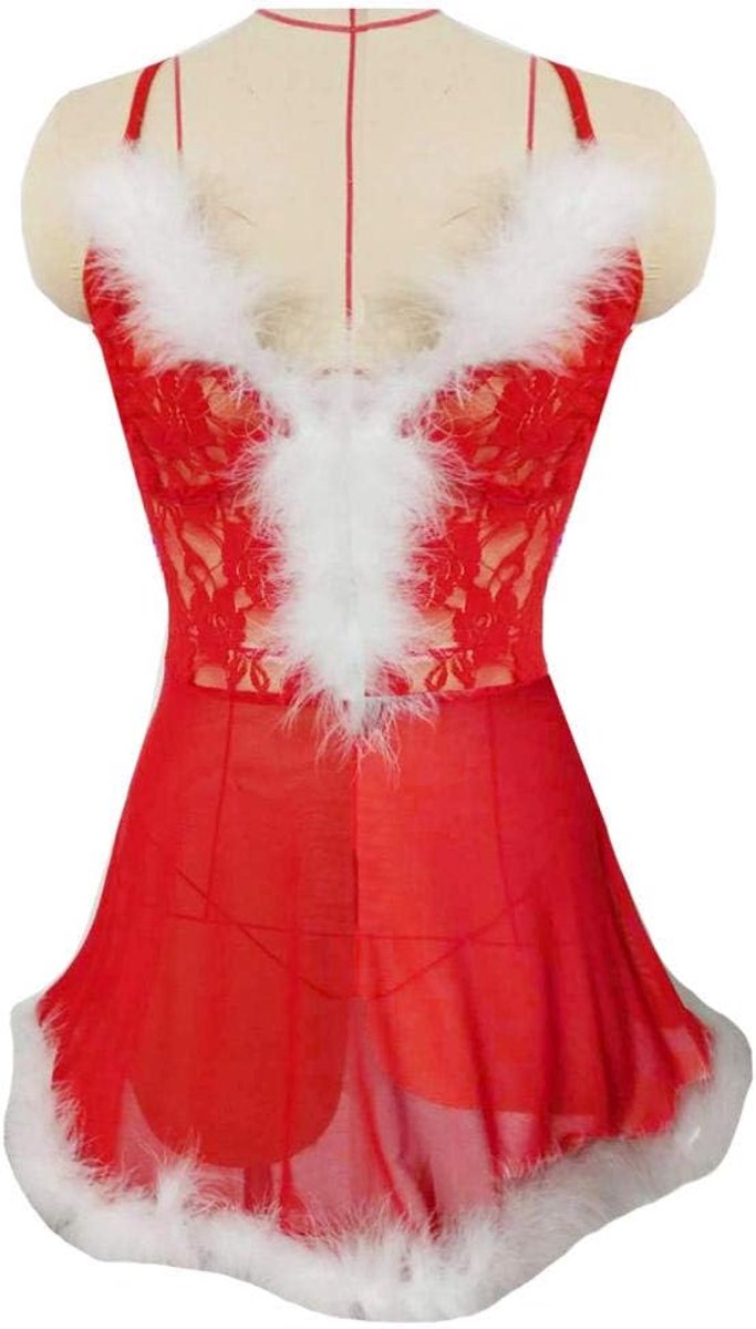 Lingerie voor Kanten Kimono Nachthemd Ondergoed Sexy Lingerie Nachtkleding Kant met String Nachtkleding JurkJurken Dames Sexy Lingerie Kant Vrouwelijk Ondergoed Charmante A-lijn Jurk-Red_XXL