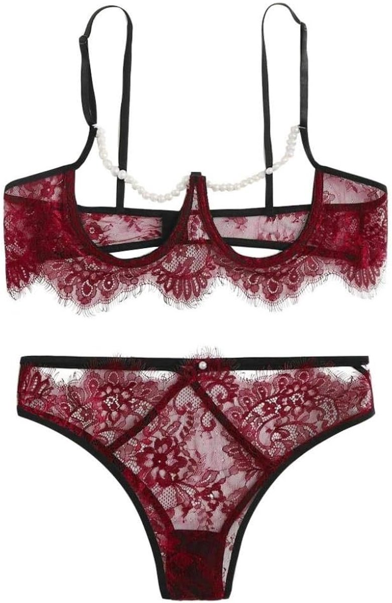 Lingerie voor dames V-hals transparante lingerie met jarretelgordel lingerie bodysuitSexy Vrouwen Beha Lingerie Halter Bandage Erotische Lingerie Zwart Nachtkleding Ondergoed