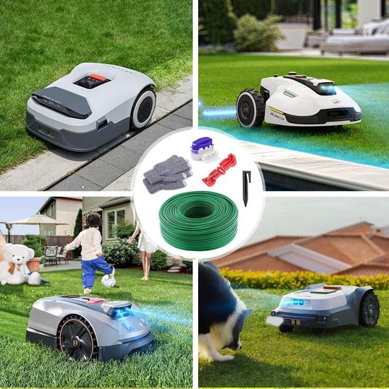 Omtrek, 200 m, kabeltracer robot grasmaaier + 100 pennen, 40 kabelaansluitingen, 40 aansluitklemmen, universele compatibiliteit met robotmaaiers op de markt — afbeelding 5