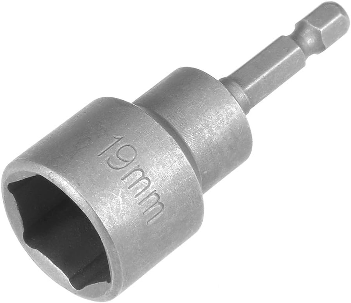 19 mm magnetische socket, 0,6 cm zeskantschacht booradapter voor boormachines, moer driver en slagdopadapter, 65 mm lengte