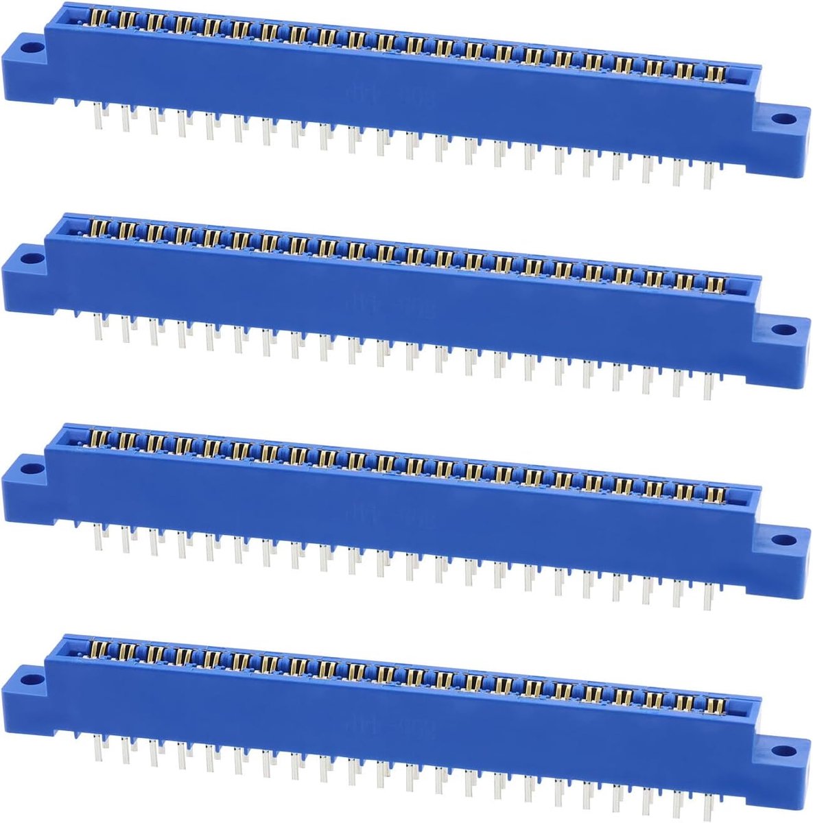 4 stks Card Edge Connector Blauw Socket 44 Pin 3.96mm Pitch 2x22Pin Gold Slot Soldeer Socket voor Computers Gedrukt Game Consoles PCB Printplaat
