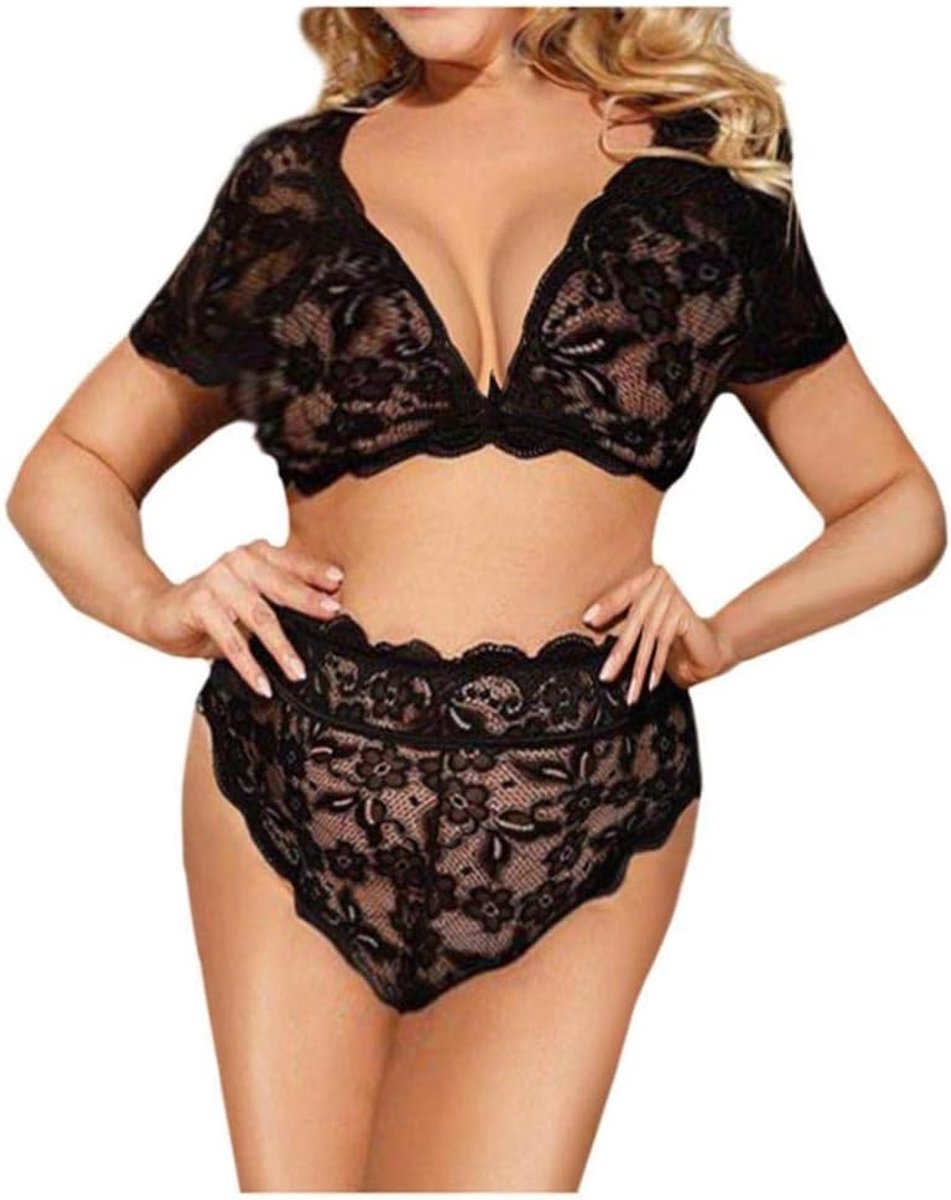 Dameskleding Vrouwen Ondergoed Erotische Lingerie Sexy Kostuum Hol Beha Slips Nachtkleding Perspectief