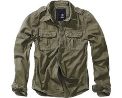 Brandit Vintage Heren Longsleeve - olijf - S