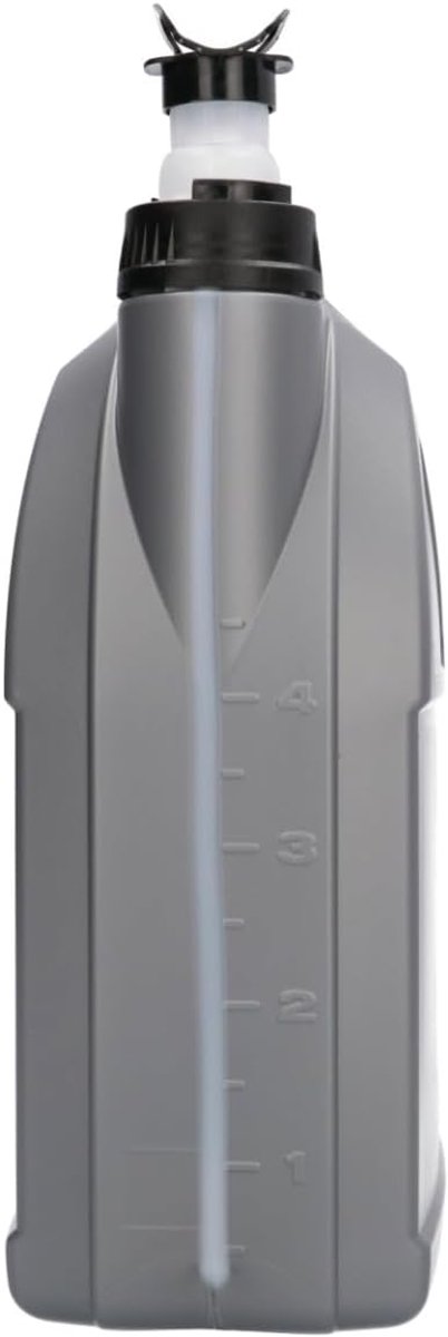 4 x Oliefles 5L zilber met Zwarte Schenkdop - 5000 ml- BPA Vrij - Niet Breekbaar - Plastic Flesjes Navulbaar - Met Dop - Lege Flessen - 4 stuks