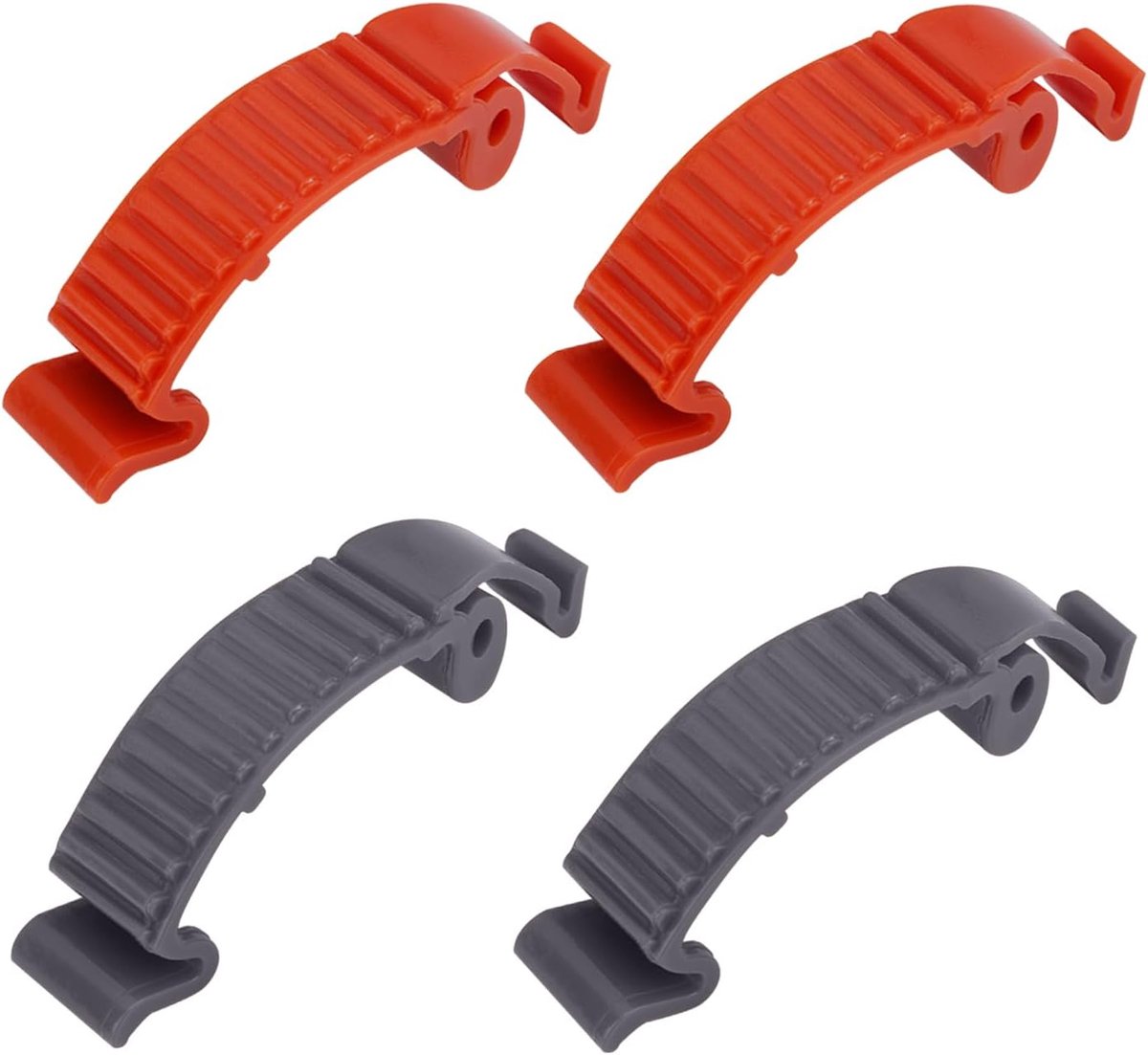 4st Kliksluitingen voor de Bovenste Cilinderkap, Rode PC-Vervangingsclip de Bovenste Cilinderkap voor Husqvarna 435 440E 445 450 450E 570 575 576 Kettingzaag Tuin Gazon (Grijs+Oranje)