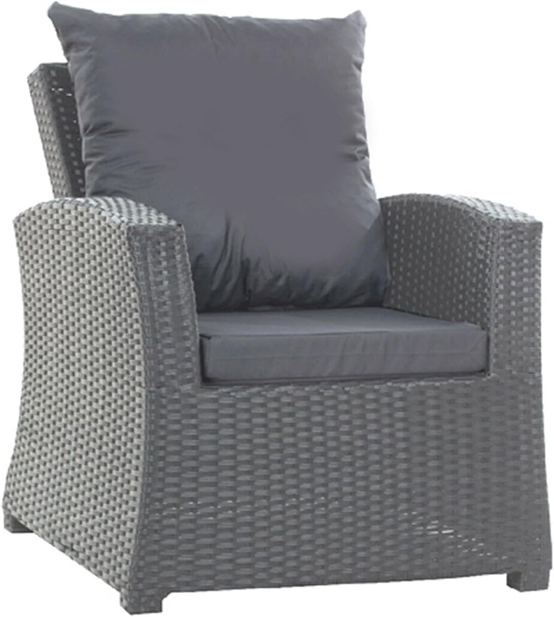 Set van 4 rotanmeubelkussens, kussens voor relaxstoelen, rotanmeubels, kussens voor rotan tuinmeubelen, zitkussens, bankkussens (antraciet)