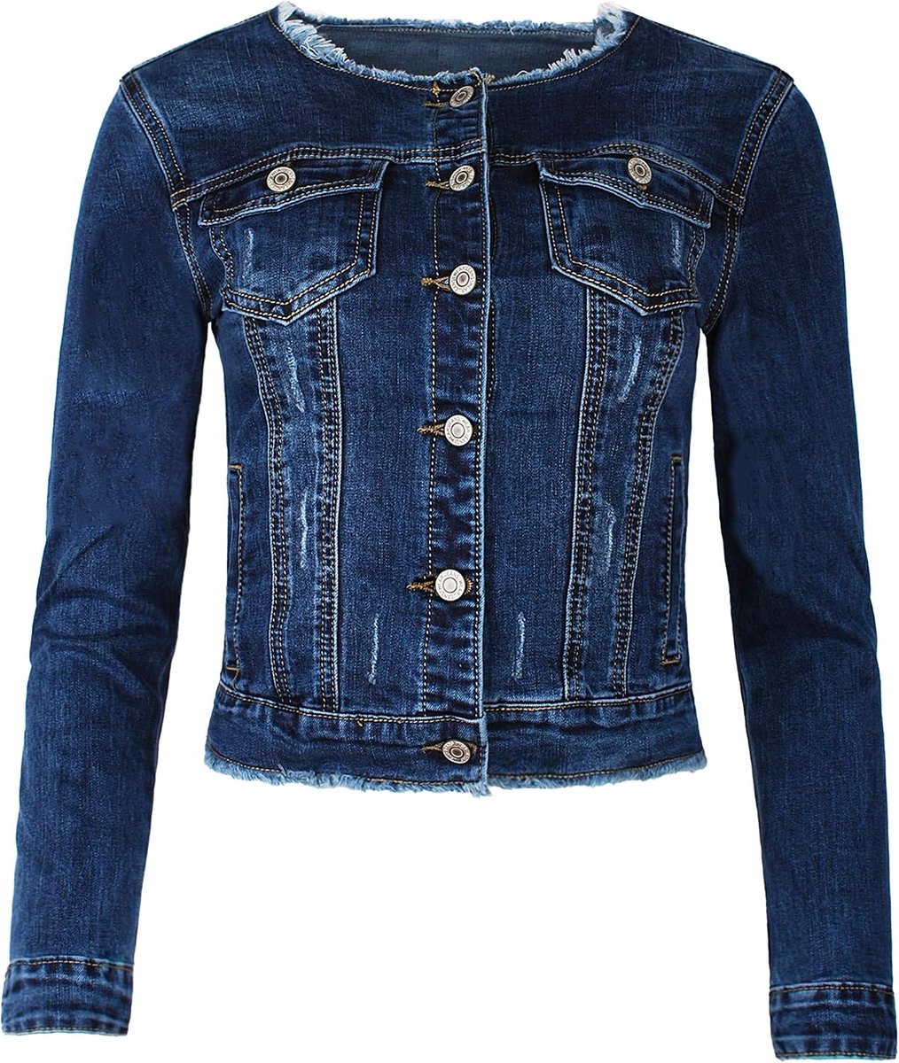 Dames spijkerjasje denim jack met stretch