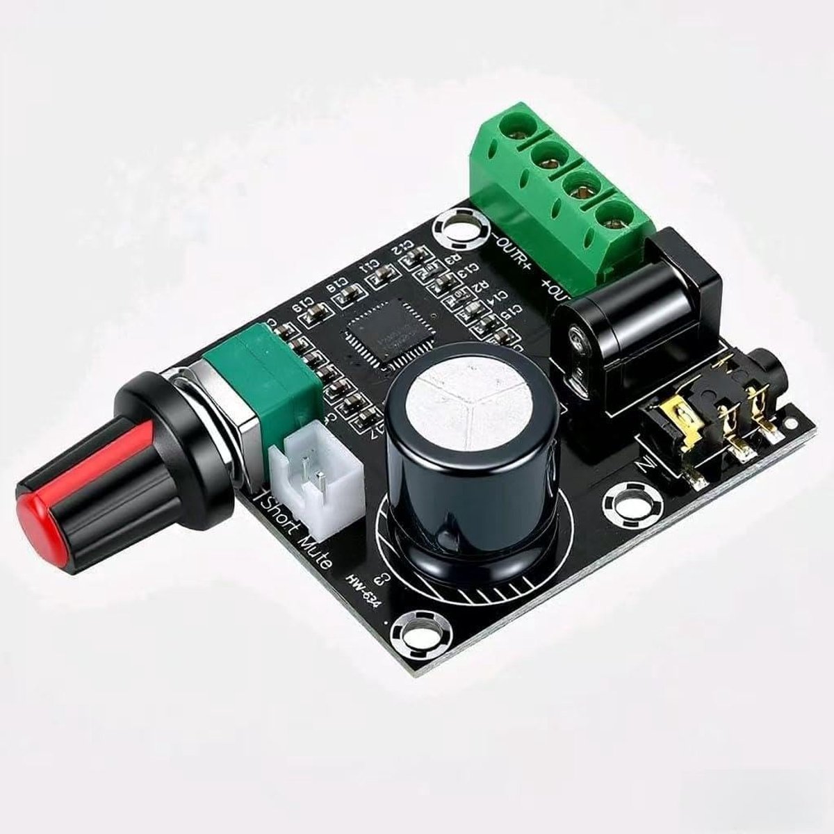 Audio versterker module, 15 W + 15 W dual-channel type D PAM8610 digitale stereo versterker DC 12V audio versterker board