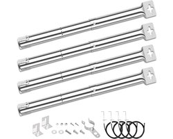 31 cm tot 44 cm verstelbare branderbuis voor Outback, Blooma, Fire Mountain, Berkley, Jamie Olivier, Uniflame, Napoleon, Charbroil, CosmoGrill, Broil King, RVS Grill Burner Pipe, 4 stuks