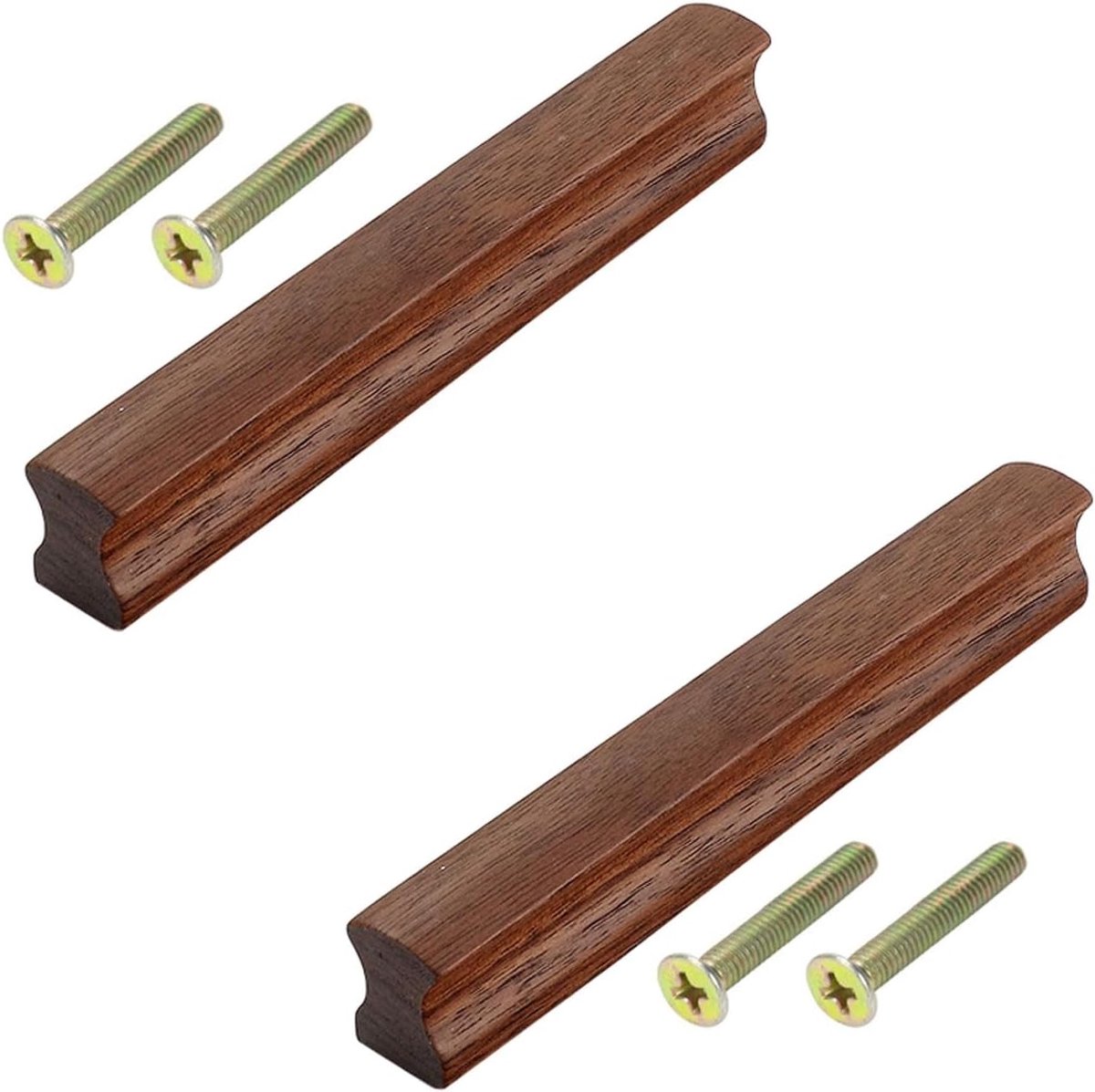 Deurklinken 128mm - Walnoot hout - Stevige greep - Ideaal voor meubels - ShopVlot
