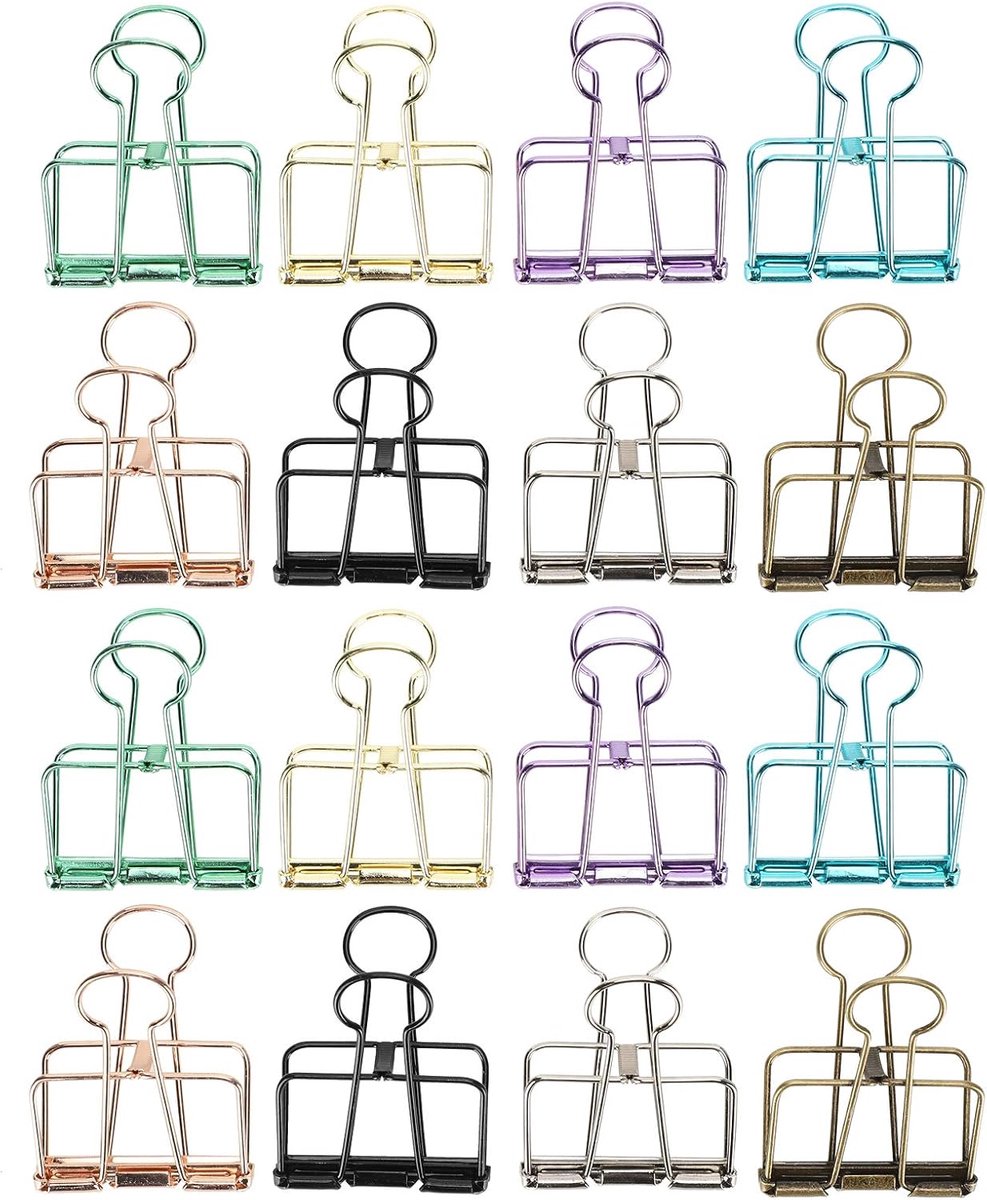 Papierclips 16st - Vouwbare metalen clips - Sterke grip - Ideaal voor documenten - ShopVlot
