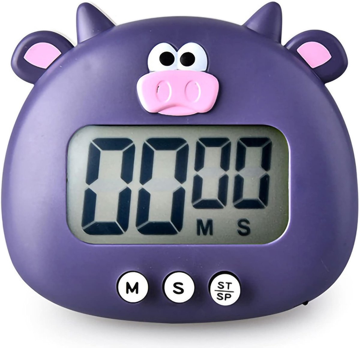 SnelShoppen - Schattige Cartoon Dieren Digitale Timer, LCD Keuken Timer met Magnetische Bevestiging, Countdown Timer voor Koken, Bakken, Studeren en S