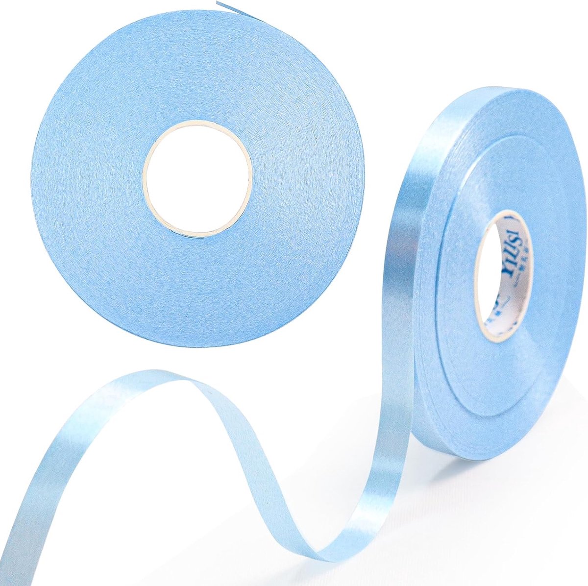 SnelShoppen - 2 Rollen Blauwe Satijnen Ribbons 8mm x 50m voor Creatieve Projecten, Cadeauverpakking, DIY, Feestdecoratie, Haaraccessoires, Bruiloften