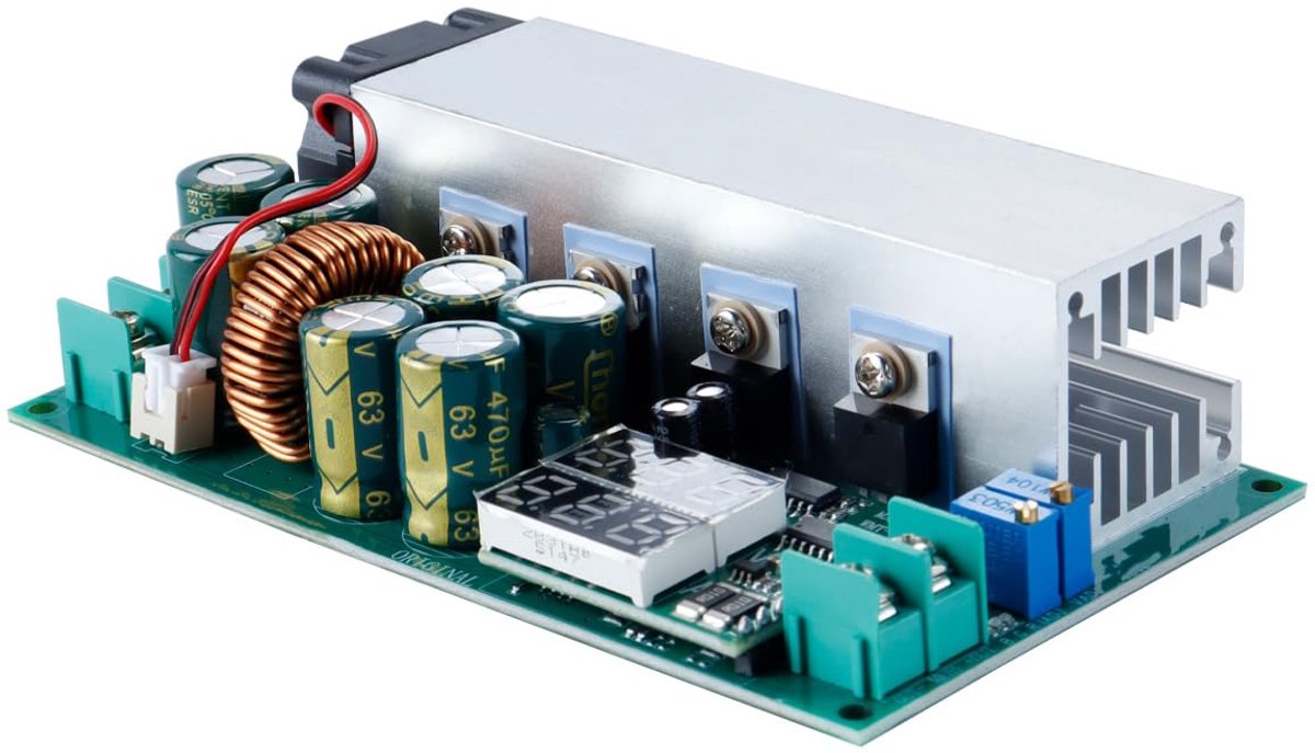 Buck Converter 12V-80V naar 2.5V-50V - DC-DC step-down module - dual display voltage en current - ShopVlot