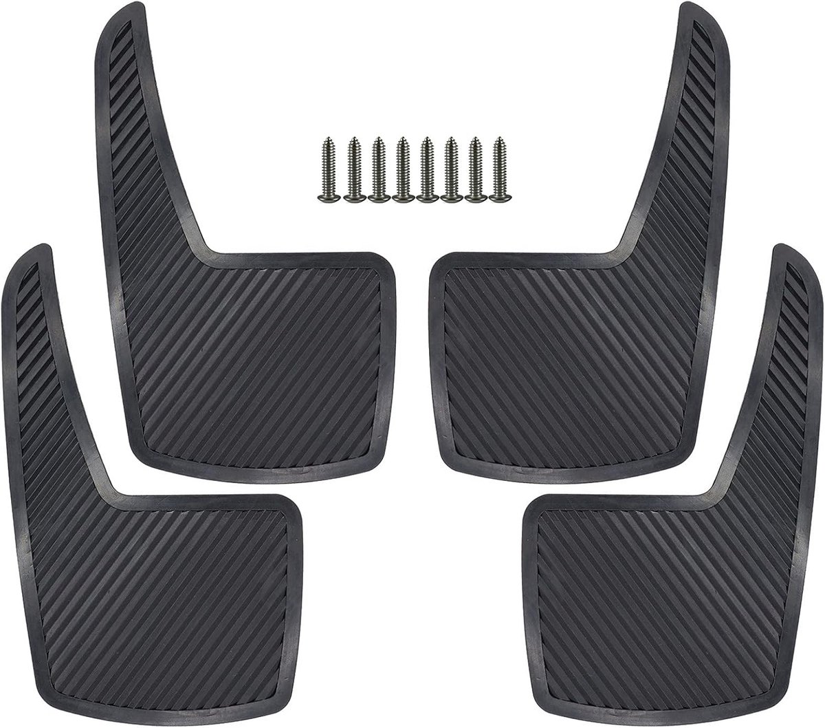 4Pcs Rubber Universal Car Mud Flaps Mudguards Spray Protectors Mudguards Front Rear Full Set Heavy Duty Carpet Racing - ShopVlot