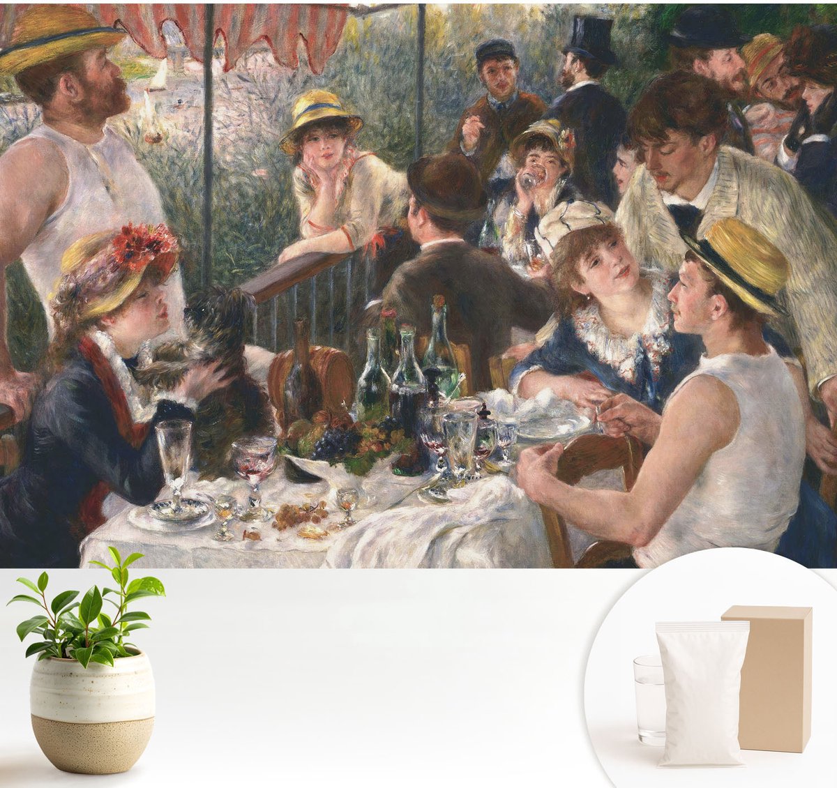 Wallfluent Fotobehang - Bruin Vliesbehang - 104x70 cm - Zomerfeest Fotobehang Vlies - Hal behang Mensen - Muurschildering - Hal behang