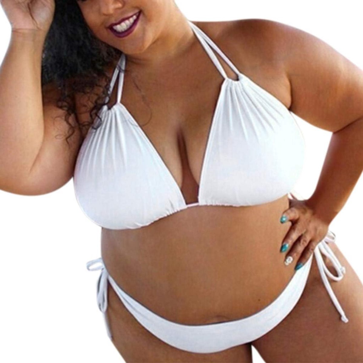 Bikini set voor dames in grote maten met hoge taille