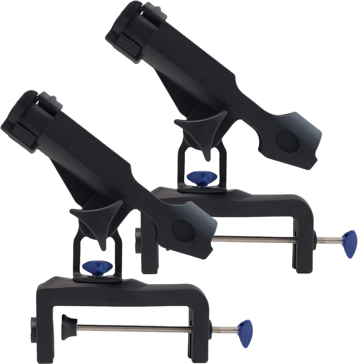 SnelShoppen - Rod Holder met Grote Klemopening, 360 Graden Verstelbare Hengelsteunen, Opvouwbare Houder (RH30-2Pack) voor Boot, Vissen, Buitenactivite