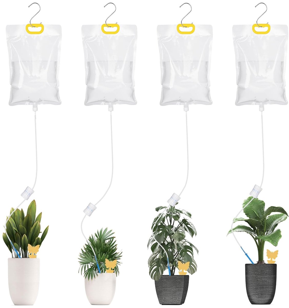 SnelShoppen - 4 Stuks Automatische Planten Irrigatie Apparaten, Drup Irrigatiesysteem voor Binnen en Buiten, Duurzaam ABS Plastic, Ideaal voor Vakanti