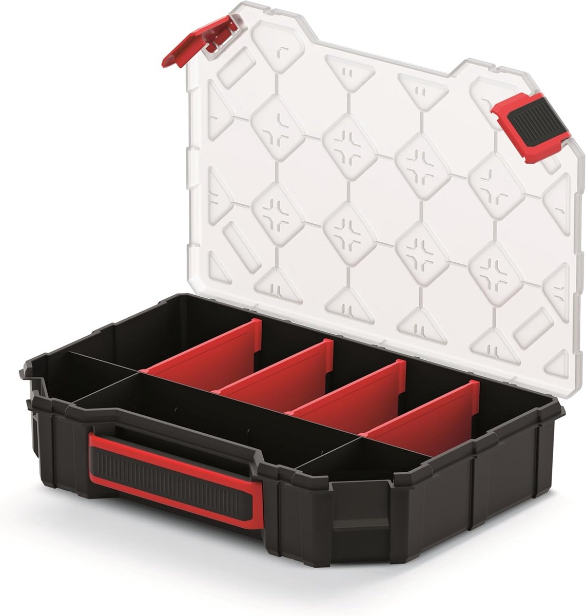 SnelShoppen - Assortimentdoos 12" voor Accessoires en Kleine Onderdelen - Sorteerdoos 284 x 195 x 60 mm met 8 Compartimenten - Ideaal voor Opslag van
