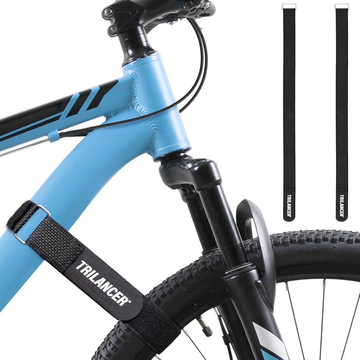SnelShoppen - Fietsenrek Banden Set van 2 - Verstelbare Fietswiel Stabilisatie Banden met Haak en Lus voor Bevestiging aan Auto en Muur - Ideaal voor