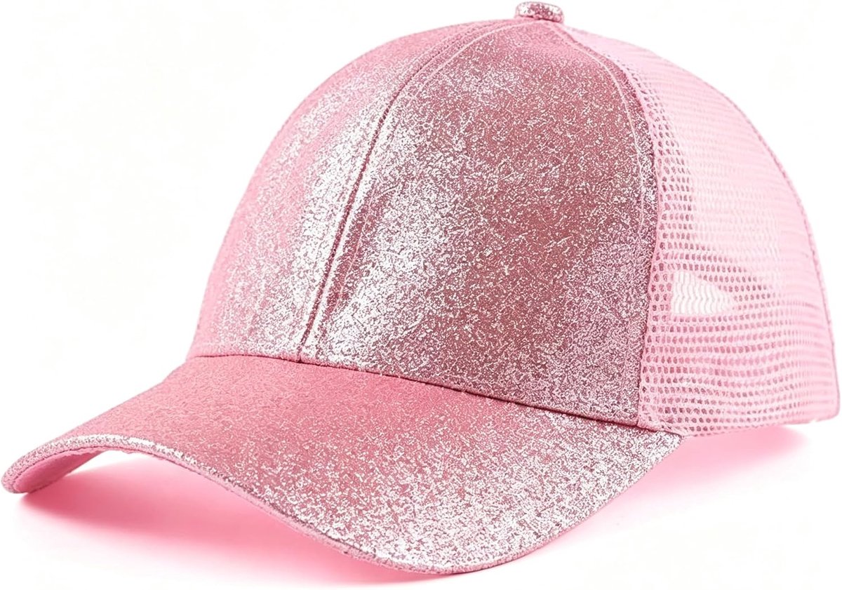 Honkbalpet voor meisjes, glitter, baseballpet, net, glanzende paardenstaart, hoeden, verstelbare zonnehoed, zomer, baseballpet, coole pet, zomer, zonnepet, outdoor