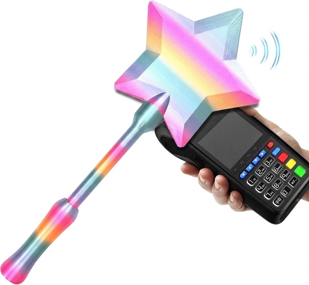 Toverstaf voor creditcards 3D regenboogster voor contactloze betalingen