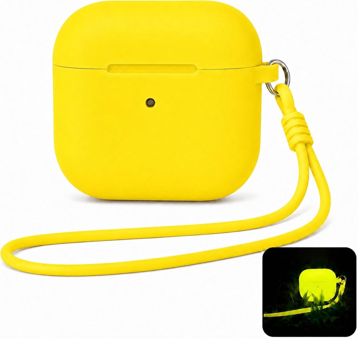 Luminous Silicone Hoes voor 4e Generatie Oordopjes, Schokbestendig met Koord en Zichtbare LED, 2-in-1 Accessoire Set voor Veiligheid en Bescherming