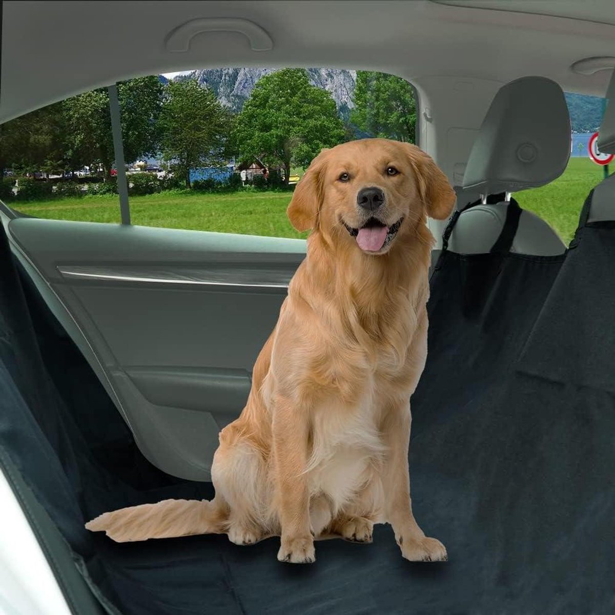 Hondendeken Achterbank - Autodeken Huisdier - Reizen met hond - Waterafstotend Krasbestendig - Universeel - Zwart