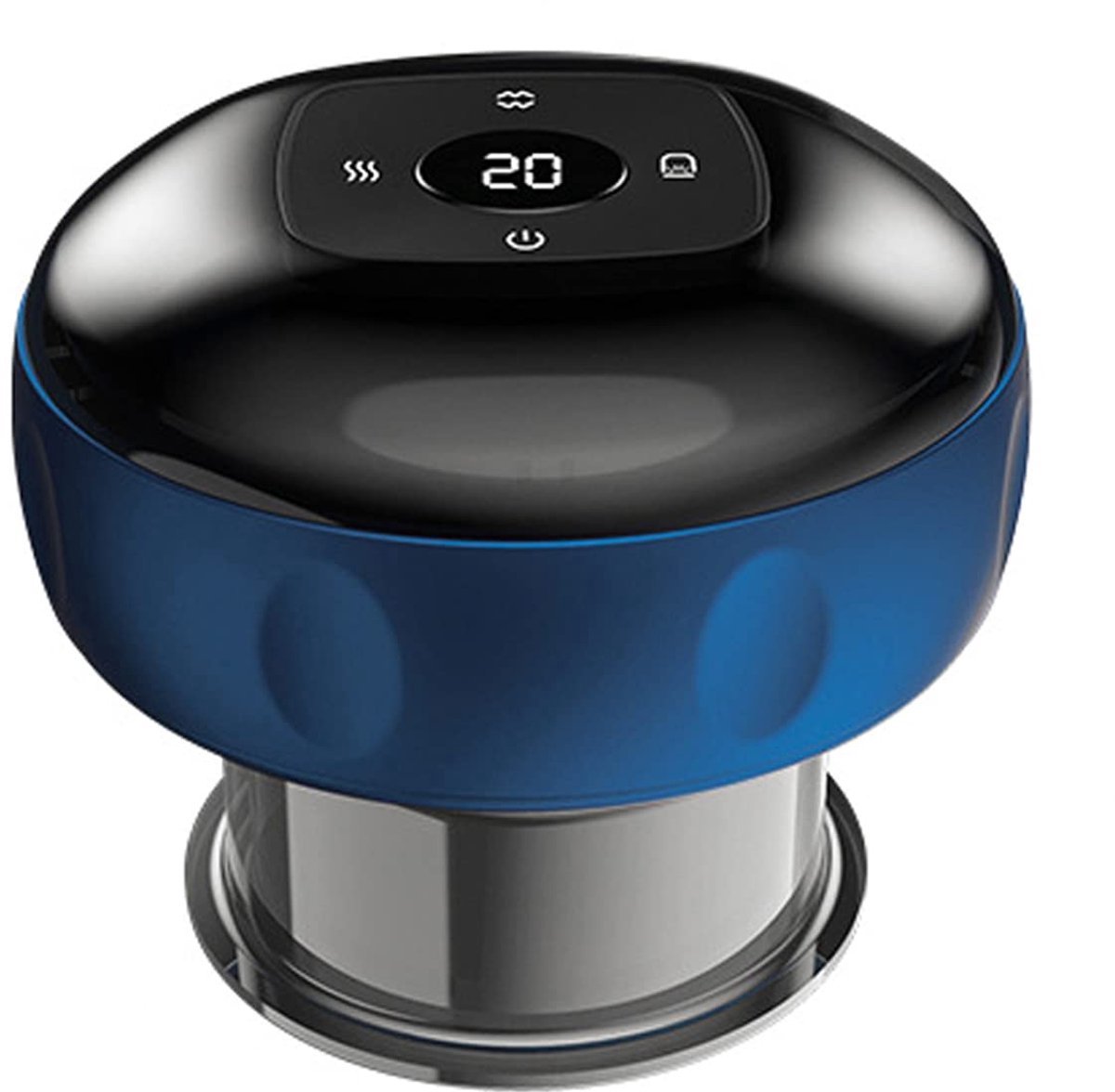 casalora - Cupping Cup - Electric Cupping Massager - 12 Standen met rode lichtverwarming - Cupping Set - Met LED-display - Voor cupping, schrapen en massage - Blauw