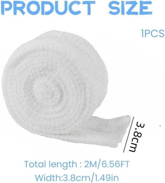 Elastische Buiskous voor Wondverzorging, Compressie en Ondersteuning - 2m x 3.8cm Mesh Verband voor Arm en Been — afbeelding 4