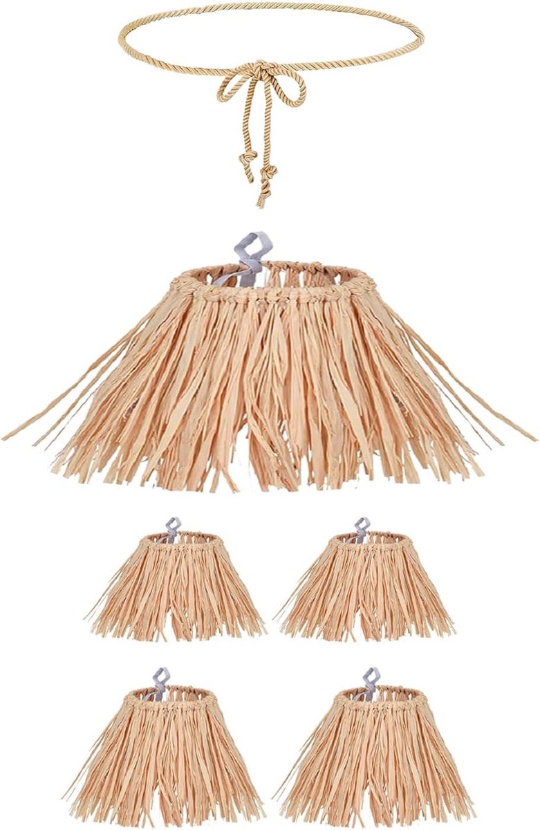 Grappige 6-delige Scarecrow Kostuumset met Ketting, Armbanden, Enkelbanden en Touwriem voor Carnaval en Cosplay Accessoires