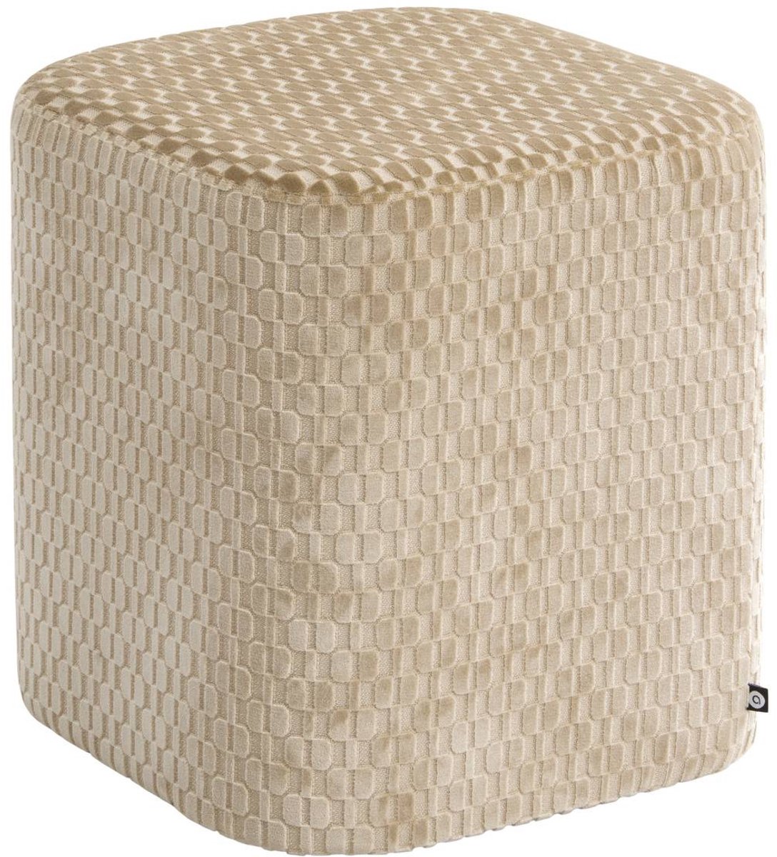 Pouf Selia carré 35x35cm ivoire