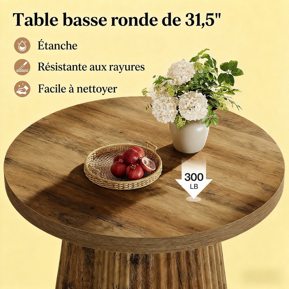 MODFU-Salontafel-Rond-MDF-Bruin-Modern